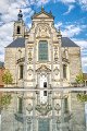 HDR abbaye van averbode abdij abbey monastery klooster church eglise kerk spiegelvijver vijver facade kerkfotografie religie religion bezienswaardigheden belgie belgique belgium